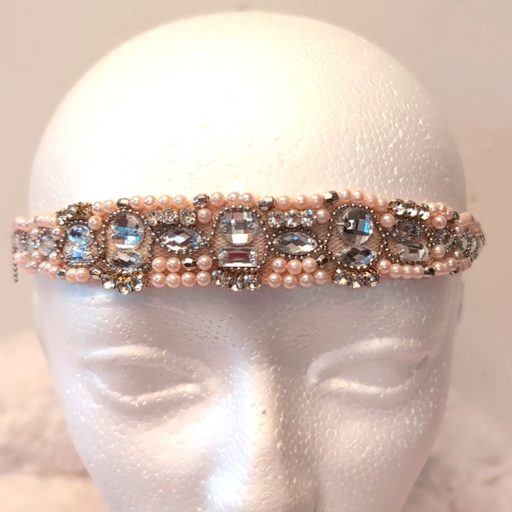 Faux Pearl,Stoned and Beaded Hair Band